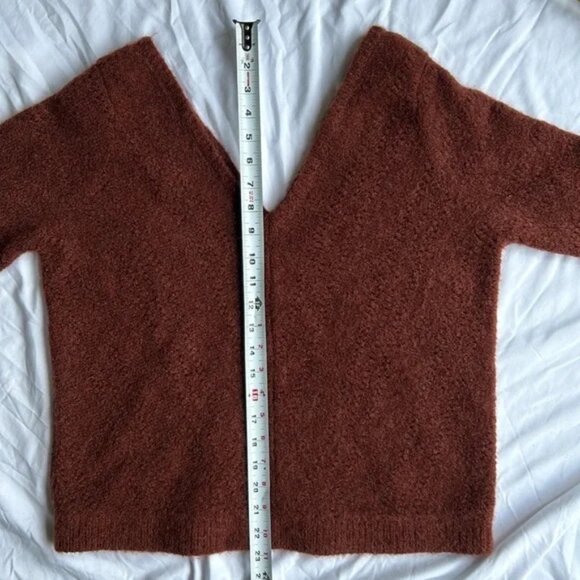 Sezane Women's V-Neck Sweater in Rich Brown - Picture 6 of 11